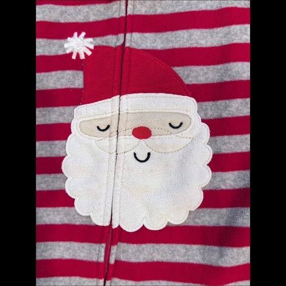 Carters Just One You Fleece Santa Clause Christmas Footed Pajamas Size 2 Toddler - Picture 11 of 16
